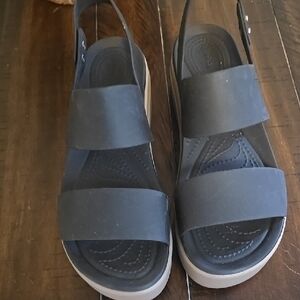 CROCS Women's Black Sandals Sz 9